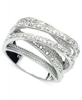 Victoria Townsend Diamond Ring, Sterling Silver Diamond Multi Row (1/2 ct. t.w.)   Rings   Jewelry & Watches