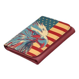 Retro American Patriotic Bald Flag Wallet