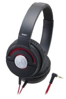 audio technica SOLID BASS Portable Headphones Black Red ATH WS55X BRD (Japan Import) Electronics