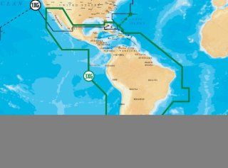 Gold Central and South America Digital Marine Map Electronics