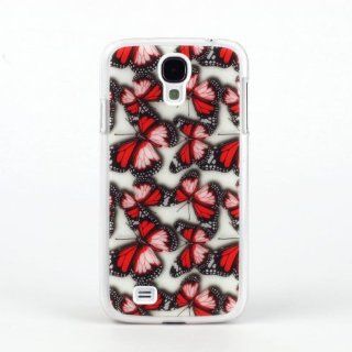 HJX Red S4 i9500 New Cute Butterfly Back Case Protective Cover For Samsung Galaxy S4 i9500 Cell Phones & Accessories