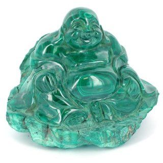 Hand Carved Malachite Buddha.   Collectible Figurines