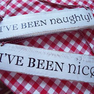 double sided naughty or nice christmas sign by sayitwithsam