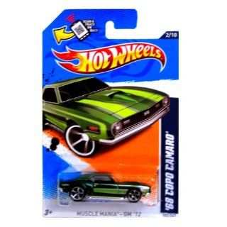 Hot Wheels 2012 102 Muscle Mania 2/10 '68 Copo Camaro GREEN 164 Scale Toys & Games