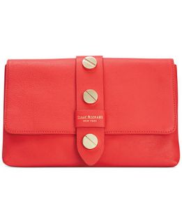 Isaac Mizrahi Pebbled Leather Olivia Clutch   Handbags & Accessories