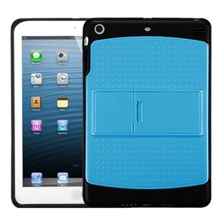 BasAcc Baby Blue/ Solid Black Gummy Stand Case for Apple iPad Mini BasAcc iPad Accessories