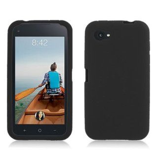 Aimo Wireless HTCFIRSTSK001 Soft n Snug Silicone Skin Case for HTC First   Retail Packaging   Black Cell Phones & Accessories