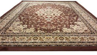 10x13 Medallion Traditional Persian Oriental Brown Area Rug Carpet 10ft 13ft Free Ship   Machine Made Rugs