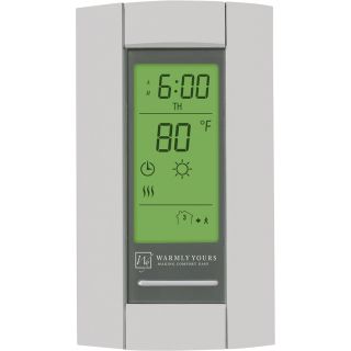 Warmly Yours Master Thermostat with Dual Voltage Power Module, Model# TH115-AF-12VDC  Electric Floor Heaters