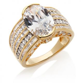 Victoria Wieck 6.78ct Absolute™ Semi Bezel Set Oval and 5 Row Ring