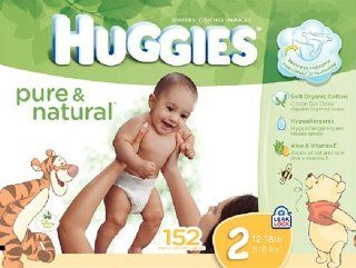 Huggies Pure & Natural Value Box   Size 2   152 Ct  Diaper Changing Products  Baby