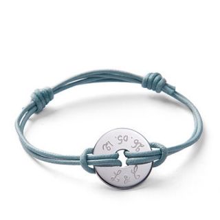 women's personalised open disc bracelet by merci maman