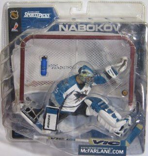 McFarlane Toys NHL Sports Picks Series 2 Action Figure Evgeni Nabokov (San Jose Sharks) White Jersey VARIANT Toys & Games
