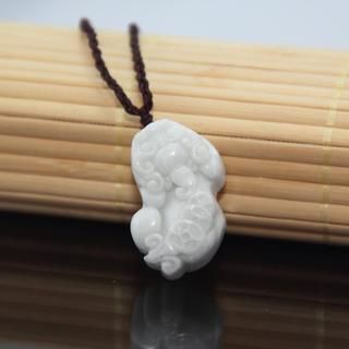 Knot Cord Jade Blessing Necklace (China) Necklaces