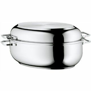 WMF Stainless Steel Deep Oval Roasting Pan, 16 1/4 Inch Kitchen & Dining
