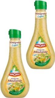 French Amora Mustard Vinaigrette Amora Vinaigrette Moutarde 2 Plastic Bottle Pack  Dijon Mustard  Grocery & Gourmet Food