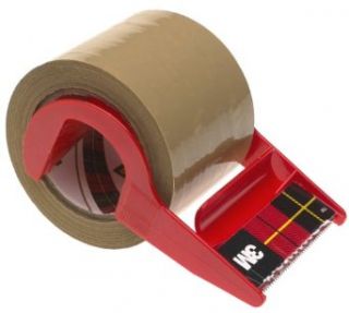 3M Scotch 147 Mailing Packaging Tape with Dispenser, 800" Length x 1.88" Width, Tan