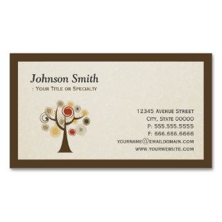 Modern Nature   Tree of Life Business Card Templates