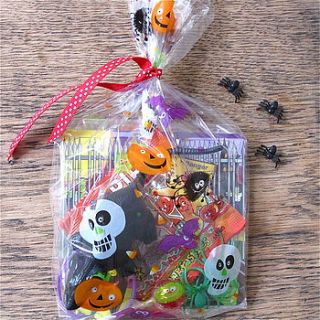 filled trick or treat halloween party bag by edamay