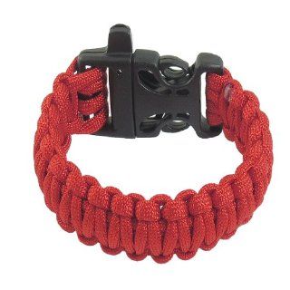 Outdoor Sports Quick Release Buckle Cobra Weave Red Paracord Survival Bracelet  Climbing Utility Cord  Sports & Outdoors