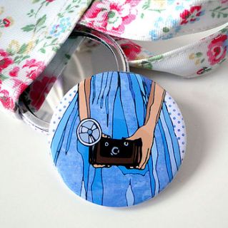 girl with camera pocket mirror by emily parkes art