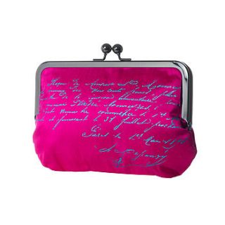 french text clutch by black cactus london