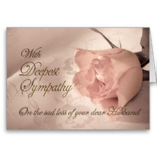 Sympathy card on the death of husband