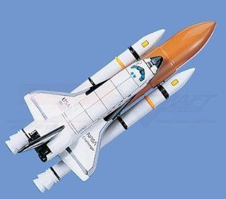 Space Shuttle with Booster, "Challenger" 16 1/2"L Aircraft Model Mahogany Display Model / Toy. Scale 1/146