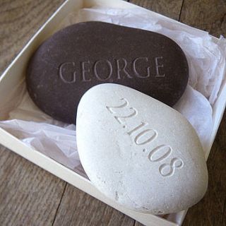 double sided engraved pebble by letterfest engraving