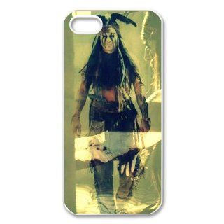 DiyPhoneCover Custom Johnny Depp "The Lone Ranger" Printed Hard Protective White Case Cover for Apple iPhone 5 DPC 2013 01950 Cell Phones & Accessories