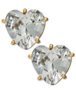 Juicy Couture Earrings, Gold Tone and Crystal Pave Heart Stud Earrings   Fashion Jewelry   Jewelry & Watches