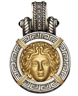 14k Gold and Sterling Silver Pendant, Medusa Enhancer   Necklaces   Jewelry & Watches