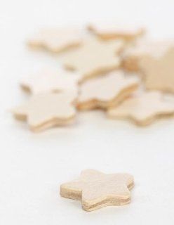 144 Tiny 1/2" Unfinished Wood Star Cutouts for Crafts or Decorating  