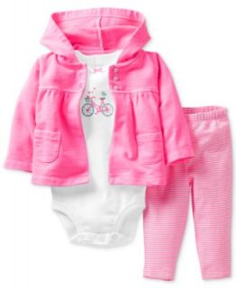 Carters Baby Girls 3 Piece Bodysuit, Ruffled Top & Leggings Set   Kids