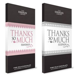 thanks so much chocolate bars by quirky gift library