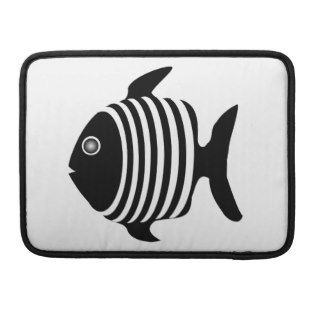 Black And White Fish Just Add Name Sleeves For MacBook Pro