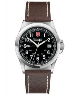 Victorinox Swiss Army Watch, Mens Brown Leather Strap 241309   Watches   Jewelry & Watches