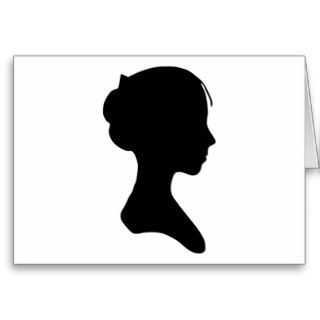 Young Lady Silhouette Card
