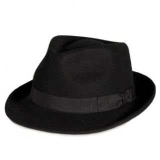 City Hunter Pmw81 Pamoa Wool Felt Fedora with Bow Trim (4 Colors) at  Mens Clothing store