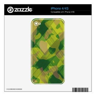Camo Leaves Camouflage Pattern Gifts Skins For The iPhone 4S