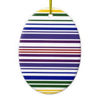 Double Rainbow Barcode Christmas Ornaments