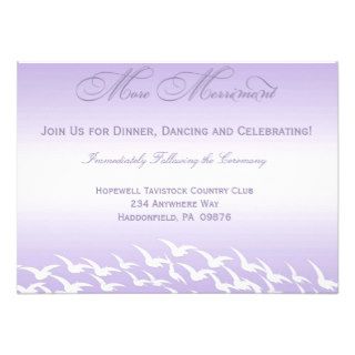 Lovely Lavender Wedding Reception Cards Personalized Invitations