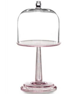 CLOSEOUT Martha Stewart Collection Serveware, Pink Cake Stand with Rabbit Dome   Serveware   Dining & Entertaining