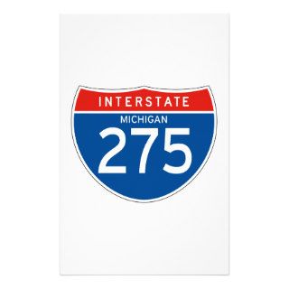 Interstate Sign 275   Michigan Stationery Paper