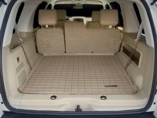 2004 2010 Ford Explorer Tan WeatherTech Cargo Liner [For Vehicles Equipped with 3rd Row Seating; Coverage Behind 2nd Row] Automotive