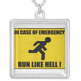 warning sign necklace