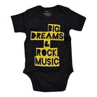'big dreams' organic baby bodysuit by cute graffiti childrenswear