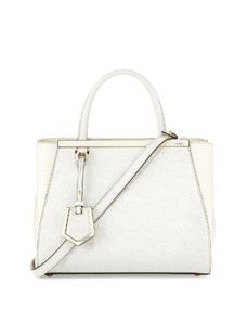 Fendi 2Jours Mini Shopping Tote Bag, White