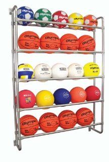 Wall Ball Rack  Basketball Storage  Sports & Outdoors