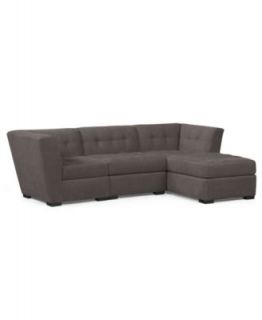 Roxanne Fabric Modular Sectional Sofa, 3 Piece (Square Corner, Armless Chair and Chaise) Custom Colors   Furniture
